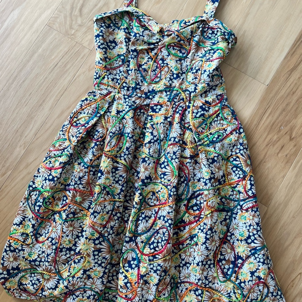 Retro Floral Multicolor Dress